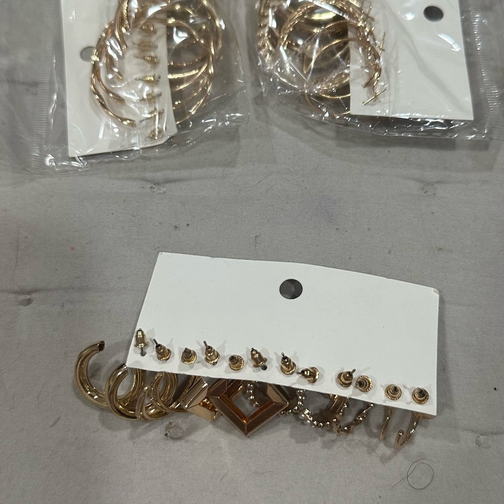 Elegant Gold Hoop and Stud Earring Set